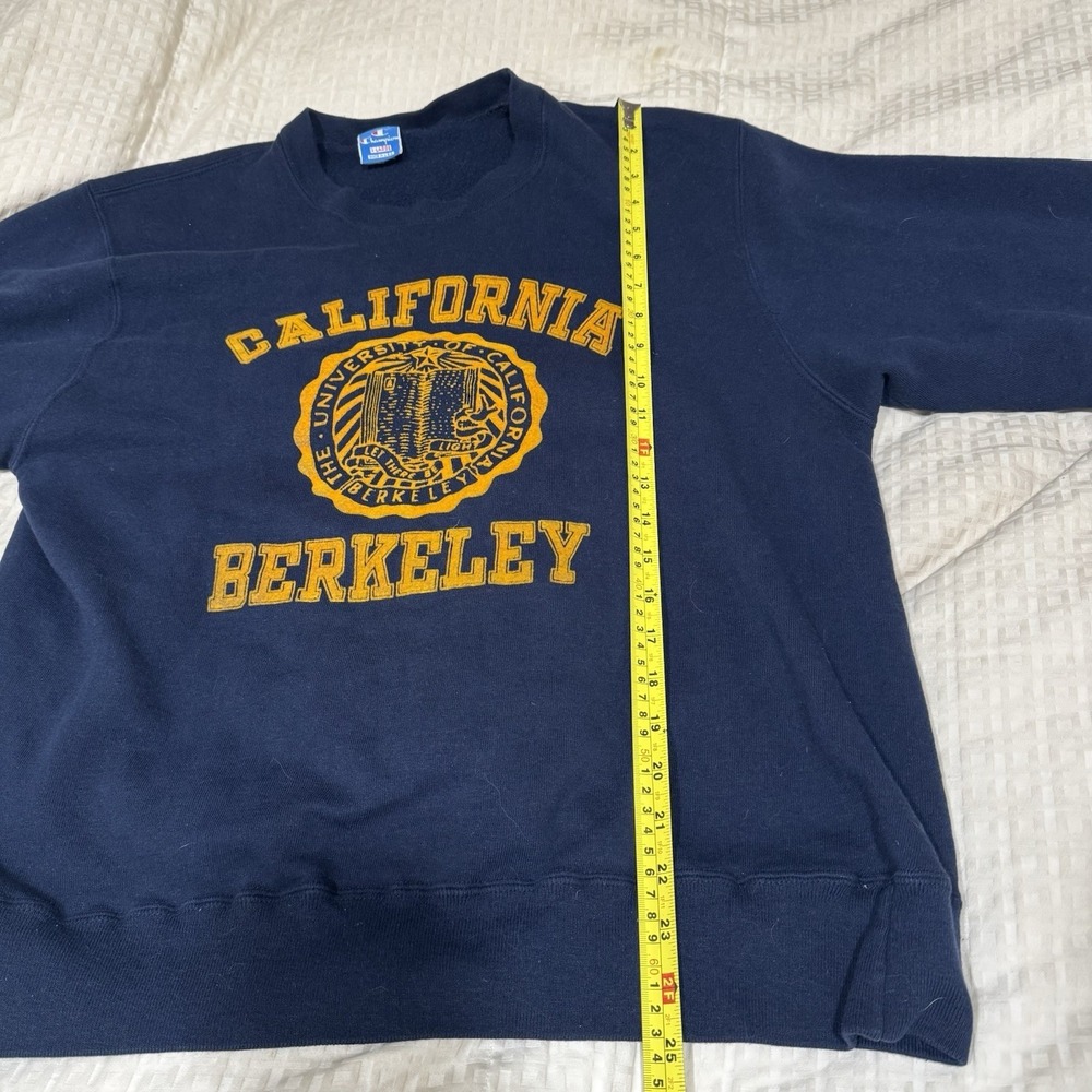 VTG California Golden Bears Berkeley Champion Sweatshirt Mens XL Blue Made USA - Picture 9 of 10